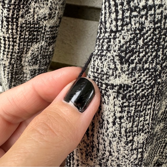 MM LaFleur Etsuko Black White Crackle Print Sheath Work Dress 6 Cotton Blend - Picture 13 of 14